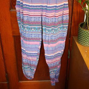 Purple ethnic printed joggers